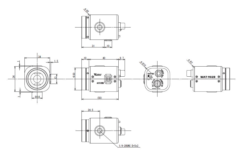 Unice WAT-902B Camera